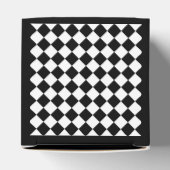 Schwarz-Weiß-Karton-Sichtflaggendesign Geschenkschachtel (Oben)