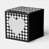 Schwarz-Weiß-Karton-Sichtflaggendesign Geschenkschachtel (Vorderseite)