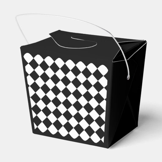 Schwarz-Weiß-Karton-Sichtflaggendesign Geschenkschachtel (Rückseite)