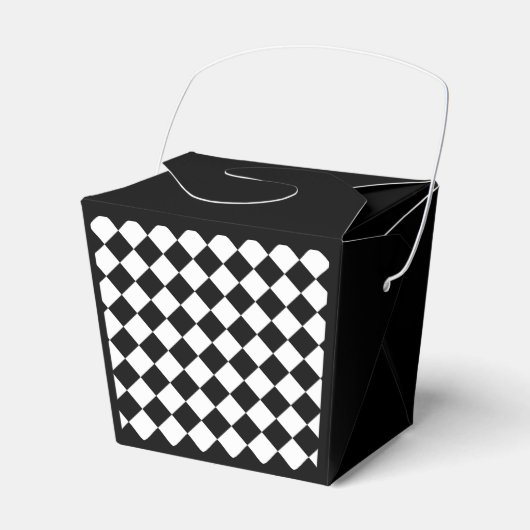 Schwarz-Weiß-Karton-Sichtflaggendesign Geschenkschachtel (Vorderseite)