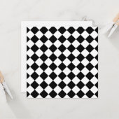 Schwarz-Weiß-Karton-Sichtflaggendesign Karte (Vorderseite/Rückseite Beispiel)