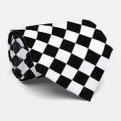 Schwarz-Weiß-Karton-Sichtflaggendesign Krawatte (Gerollt)