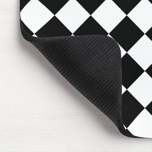 Schwarz-Weiß-Karton-Sichtflaggendesign Mousepad (Ecke)