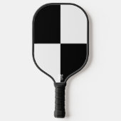Schwarz-Weiß-Karton-Sichtflaggendesign Pickleball Schläger (Rückseite)