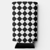 Schwarz-Weiß-Karton-Sichtflaggendesign Selters Dosenkühler (Rückseite)