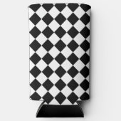 Schwarz-Weiß-Karton-Sichtflaggendesign Selters Dosenkühler (Vorderseite)