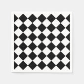 Schwarz-Weiß-Karton-Sichtflaggendesign Serviette (Vorderseite)