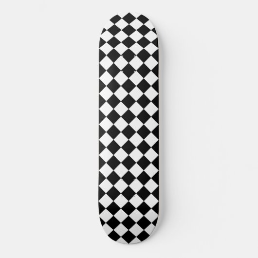 Schwarz-Weiß-Karton-Sichtflaggendesign Skateboard (Vorderseite)