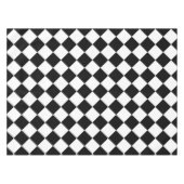 Schwarz-Weiß-Karton-Sichtflaggendesign Tischdecke (Vorderseite (Horizontal))