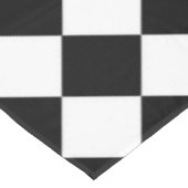 Schwarz-Weiß-Karton-Sichtflaggendesign Tischdecke (Schrägansicht)