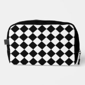 Schwarz-Weiß-Karton-Sichtflaggendesign Waschbeutel (Vorderseite)