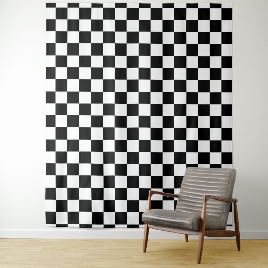 Schwarz-Weiß-Karton Wandteppich (Beispiel)