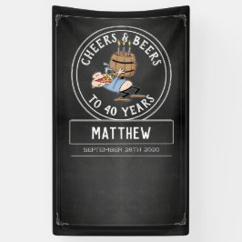 Schwarz-Weiß-Käse und Bier 40. Geburtstag Banner