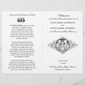 Schwarz-Weiß-Katholische Hochzeitsfeier (Vorderseite)