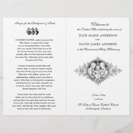 Schwarz-Weiß-Katholische Hochzeitsfeier