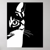 Schwarz-Weiß-Katze 657 Poster (Vorne)
