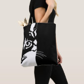 Schwarz-Weiß-Katze 657 Tasche (Von Nahem)