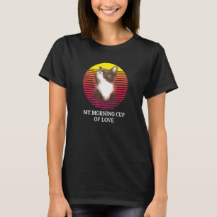 Schwarz-Weiß-Katze Besitzer Liebe Kitten Retro-Son T-Shirt