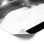 Schwarz-Weiß-Katze Fotodruck (Ecke)