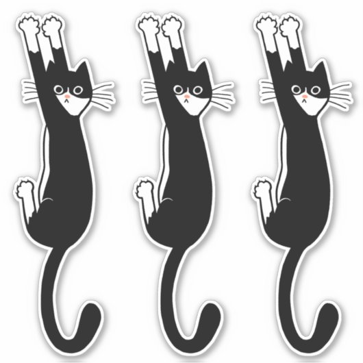Schwarz-Weiß-Katze | Funny Tuxedo Cat Aufkleber (Vorderseite)