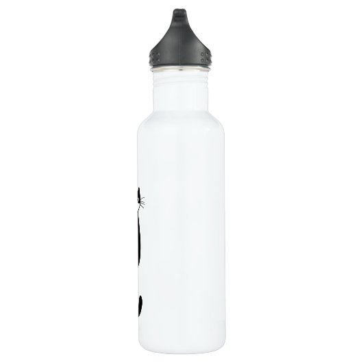 Schwarz-Weiß-Katze | Funny Tuxedo Cat Edelstahlflasche (Rechts)