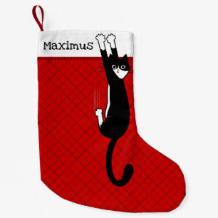 Schwarz-Weiß-Katze  Funny Tuxedo Cat Holiday Kleiner Weihnachtsstrumpf