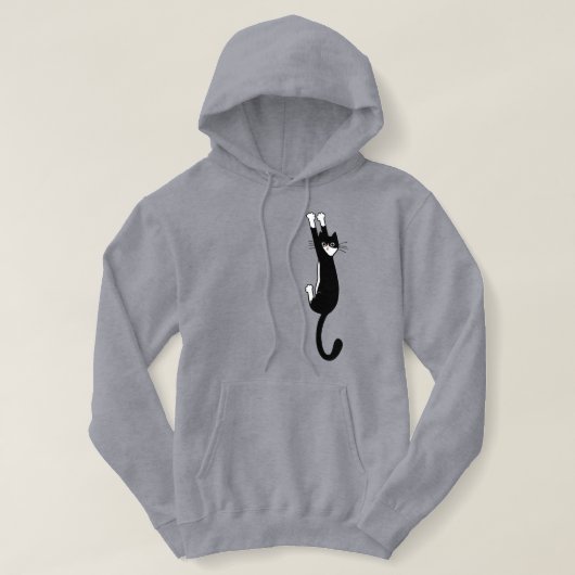 Schwarz-Weiß-Katze | Funny Tuxedo Cat Hoodie (Design vorne)