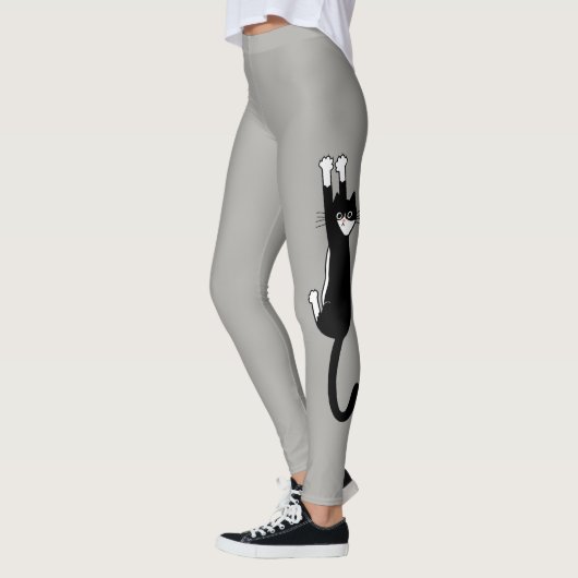Schwarz-Weiß-Katze | Funny Tuxedo Cat Leggings (Links)