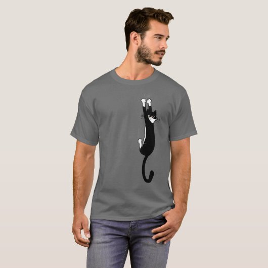 Schwarz-Weiß-Katze | Funny Tuxedo Cat T-Shirt (Vorne ganz)
