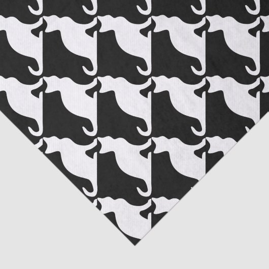 Schwarz-Weiß-Katze-Geschenkpapier Seidenpapier (Ausschnitt)