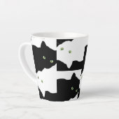 Schwarz-Weiß-Katze Milchtasse (Linke Ecke)
