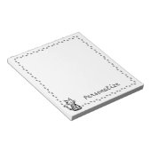 Schwarz-Weiß-Katze mit Paw-Grenze Notizblock (angewinkelt)