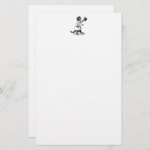 Schwarz-Weiß-Katze mit Top-Hat-Stationery Briefpapier (Vorne/Hinten)