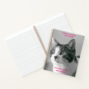 Schwarz-Weiß-Katze  Notizblock