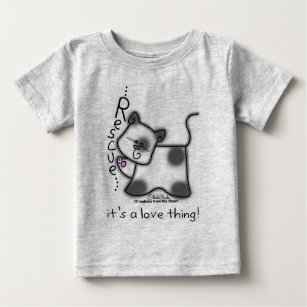 Schwarz-Weiß-Katze RESCUE...es ist eine Liebe Sach Baby T-shirt
