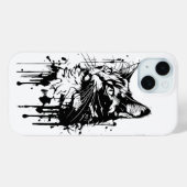 Schwarz-weiß-Katze Spritzer Case-Mate iPhone Hülle (Rückseite (Horizontal))