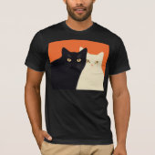 Schwarz-Weiß-Katze T-Shirt (Vorderseite)