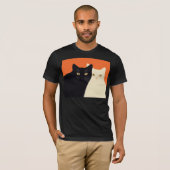 Schwarz-Weiß-Katze T-Shirt (Vorne ganz)