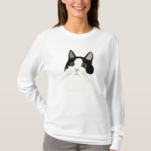Schwarz-Weiß-Katze T-Shirt