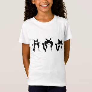Schwarz-Weiß-Katzen Drei weise Kätzchen T-Shirt