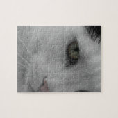Schwarz-Weiß-Katzen im Gesicht Puzzle (Horizontal)