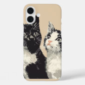 Schwarz-Weiß-Katzen iPhone / iPad-Hülle Case-Mate iPhone Hülle (Rückseite)