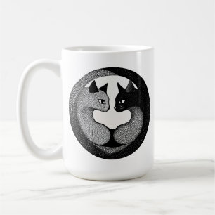 Schwarz-Weiß-Katzen Kaffeetasse