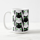 Schwarz-Weiß-Katzen Kaffeetasse (Links)