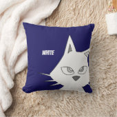 Schwarz-Weiß-Katzen Kissen (Decke)