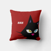 Schwarz-Weiß-Katzen Kissen (Rückseite)