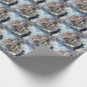 Schwarz-Weiß-Katzen langsames Tanzen Geschenkpapier (Ecke)