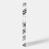 Schwarz-Weiß-Katzen-Muster und Herz-Muster Case-Mate iPhone Hülle (Rückseite / Rechts)