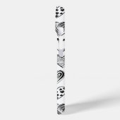 Schwarz-Weiß-Katzen-Muster und Herz-Muster Case-Mate iPhone Hülle (Rückseite / Links)