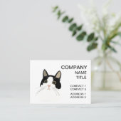 Schwarz-Weiß-Katzen-Pflege Visitenkarte (Stehend Vorderseite)